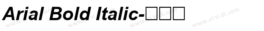 Arial Bold Italic字体转换
